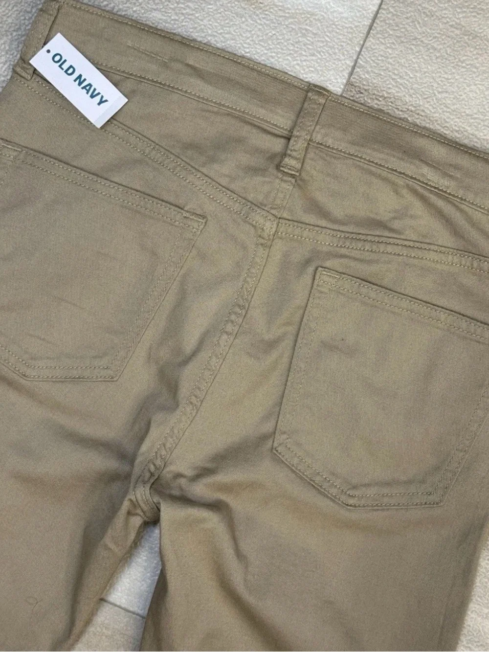 NEW Old Navy Boys Dockers Khaki Pants Sz 16 Slim School Uniform Adj Waist 29x30